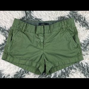 J. Crew Chino Women's Shorts Olive Green Size 4